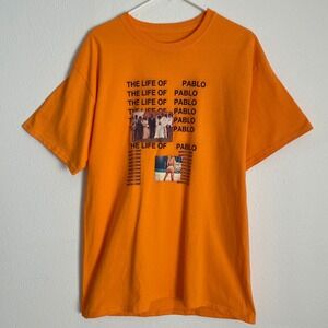 Kanye West The Life of Pablo Orange Graphic Custom T-Shirt Generation USA Made L